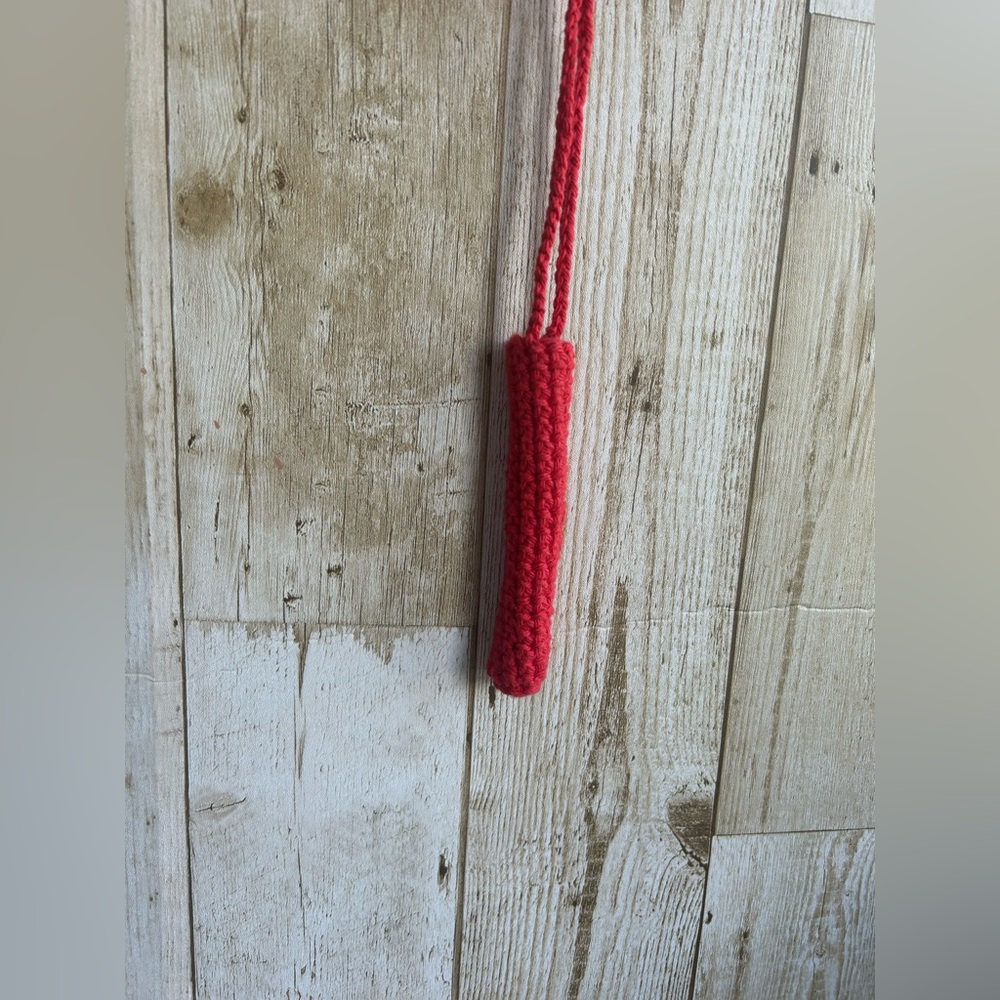 Red Crochet Pen Necklace